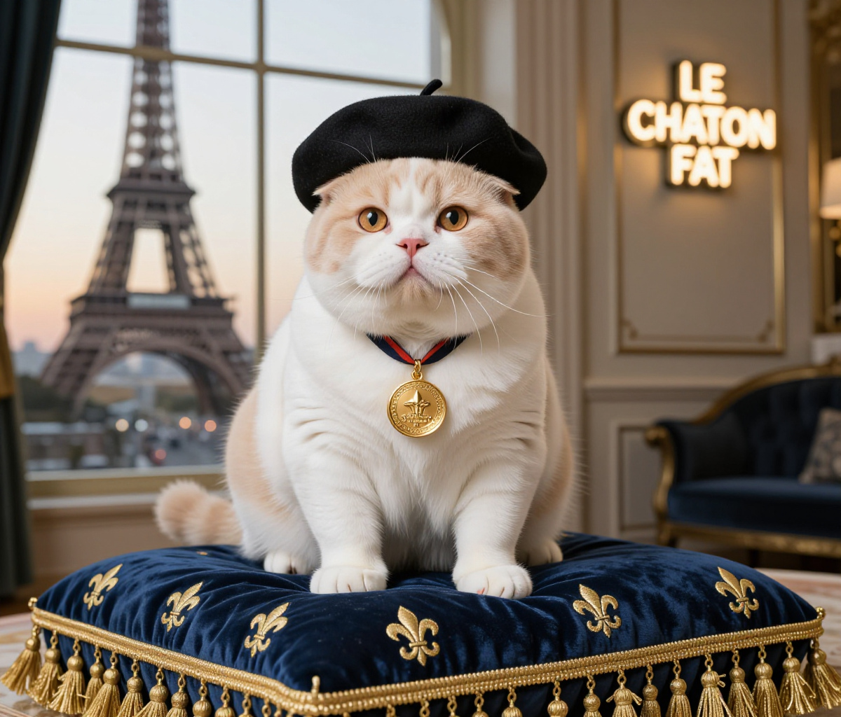 le chaton fat, golden hour, Paris